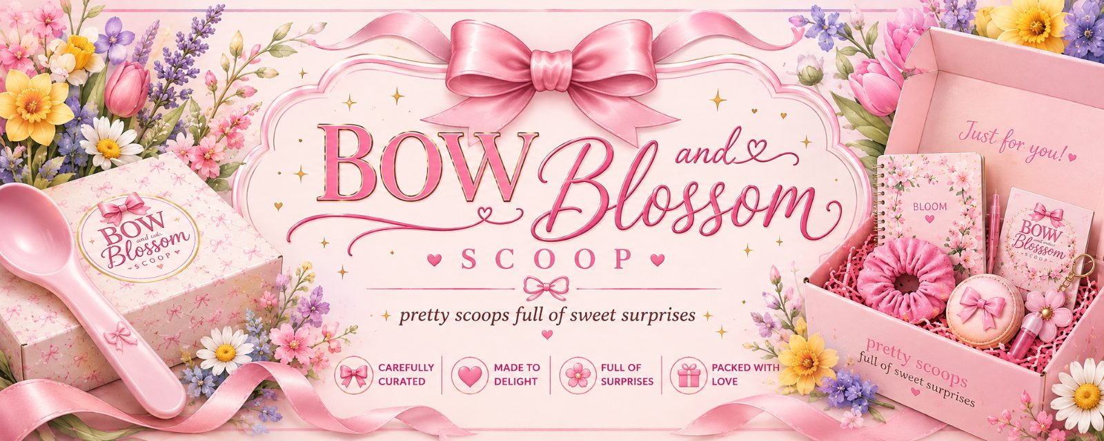 Bow and Blossom Scoop banner
